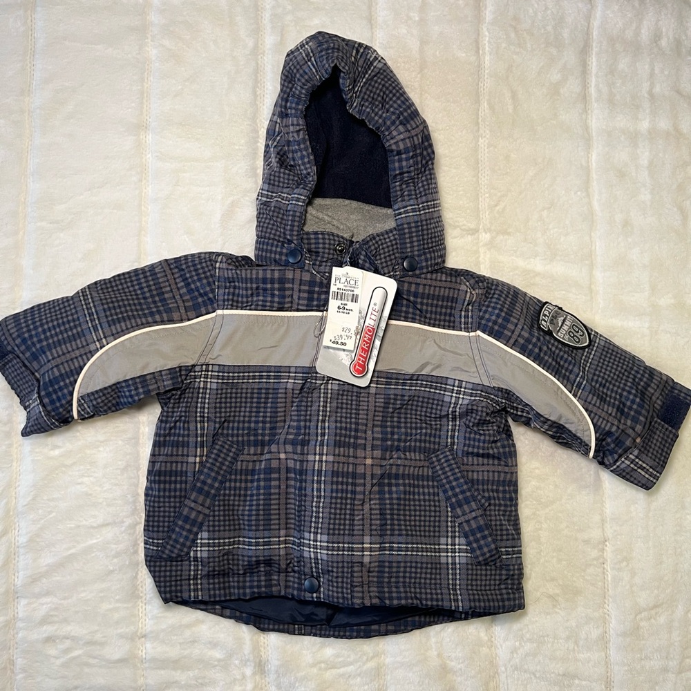 Children’s Place Plaid Hooded Jacket for Kids